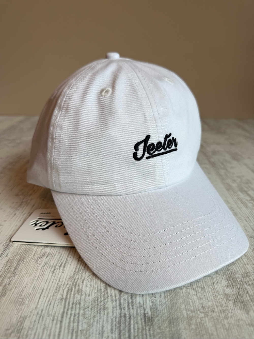 Jeeter White Embroidered Dad Hat